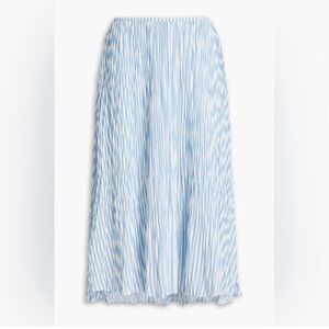 Vince Womens Striped Handkerchief Hem
Pleated Skirt